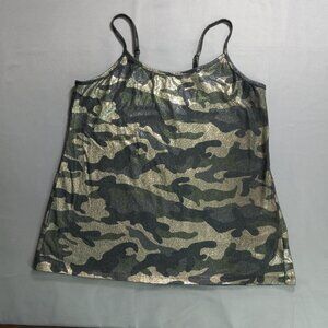 Torrid Camo Shimmer Scoop Neck Foxy Cami Size 1